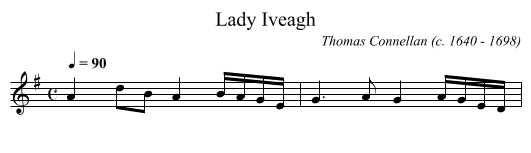 Lady Iveagh - staff notation