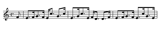 Lady Jemima Johnston - staff notation