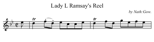 Lady L Ramsay's Reel - staff notation