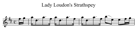 Lady Loudon's Strathspey - staff notation
