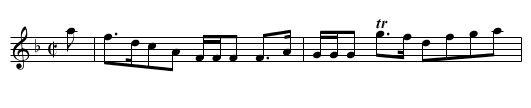 Lady Lucy Leslie Melville - staff notation