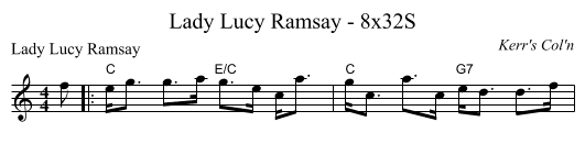 Lady Lucy Ramsay - 8x32S - staff notation