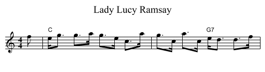 Lady Lucy Ramsay - staff notation