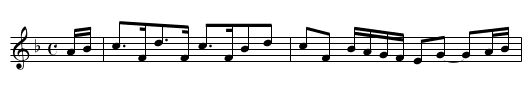 Lady Madelina Palmer's Strathspey - staff notation
