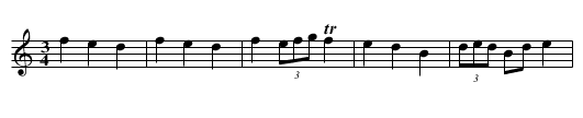 Lady Maisterton - staff notation