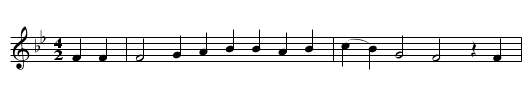 Lady Margaret and King William - staff notation