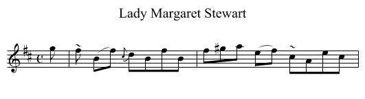 Lady Margaret Stewart - staff notation