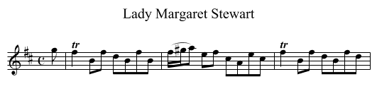 Lady Margaret Stewart - staff notation