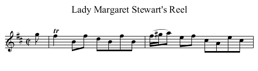 Lady Margaret Stewart's Reel - staff notation