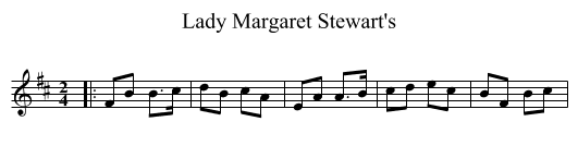 Lady Margaret Stewart's - staff notation