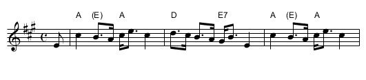 Lady Marie Parker - staff notation