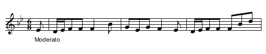 Lady Mary Douglas. TWC.155 - staff notation