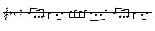 Lady Mary Dundas - staff notation