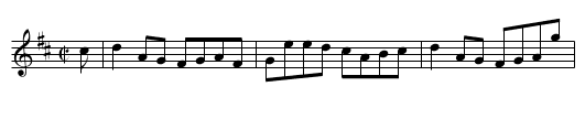 Lady Mary Hope Vere - staff notation