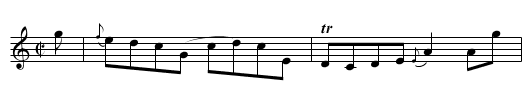 Lady Mary Lindsay's Reel - staff notation