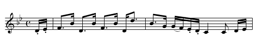 Lady Mary Primrose - staff notation