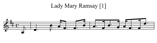 Lady Mary Ramsay [1] - staff notation