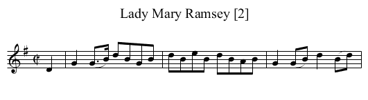 Lady Mary Ramsey [2] - staff notation
