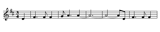 Lady Mary - staff notation