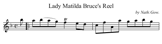 Lady Matilda Bruce's Reel - staff notation
