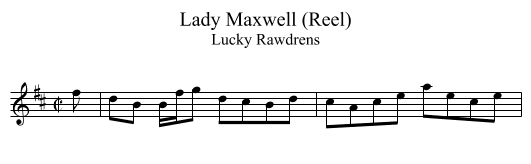 Lady Maxwell (Reel) - staff notation