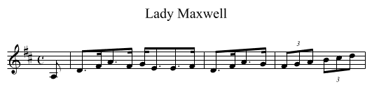Lady Maxwell - staff notation