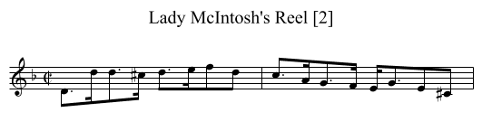 Lady McIntosh's Reel [2] - staff notation