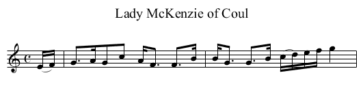 Lady McKenzie of Coul - staff notation