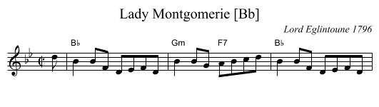 Lady Montgomerie [Bb] - staff notation