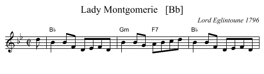 Lady Montgomerie   [Bb] - staff notation