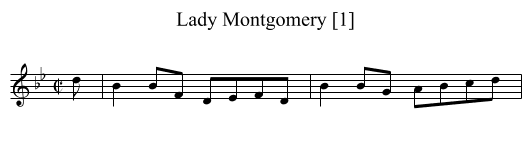 Lady Montgomery [1] - staff notation