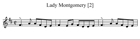 Lady Montgomery [2] - staff notation