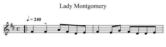 Lady Montgomery - staff notation