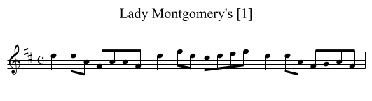 Lady Montgomery's [1] - staff notation