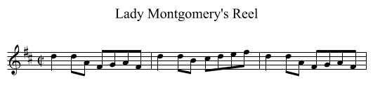 Lady Montgomery's Reel - staff notation