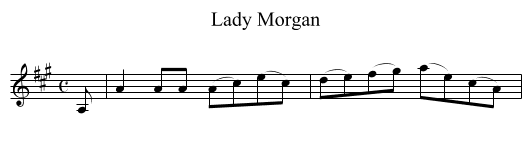 Lady Morgan - staff notation