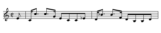 Lady Muir MacKenzie - staff notation