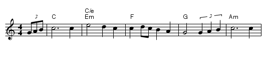 Lady of Ardross - staff notation