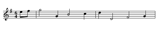 Lady of pleasure - staff notation
