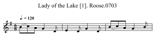 Lady of the Lake [1]. Roose.0703 - staff notation