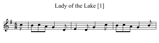 Lady of the Lake [1] - staff notation