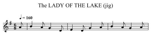 LADY OF THE LAKE (jig), The - staff notation
