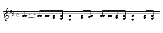 Lady of the Lake - staff notation