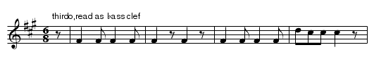 Lady of the Lake,bass part. JNu.35 - staff notation