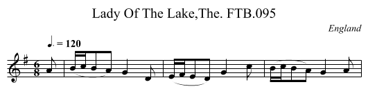 Lady Of The Lake,The. FTB.095 - staff notation