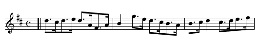 Lady Olivia Sparrow's Hornpipe - staff notation