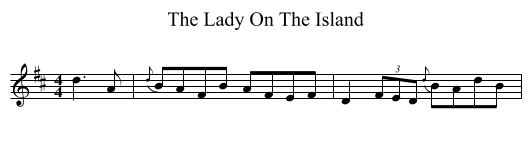 Lady On The Island, The  - staff notation