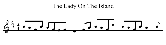 Lady On The Island, The  - staff notation