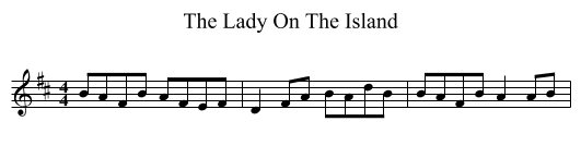 Lady On The Island, The  - staff notation