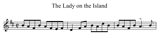 Lady on the Island, The - staff notation